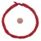 The Bead Chest 2mm Glass Seed Beads - Full Strand of Afghani Tribal Beads (Deep Red) - Bunch of 10 Strands